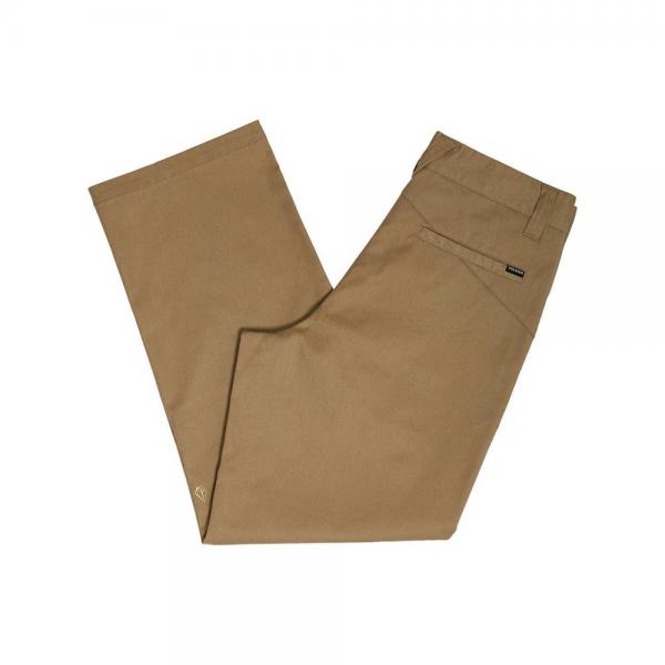 VOLCOM LOOSE TRUCKS CHINO DARK KHAKI PANTALONI