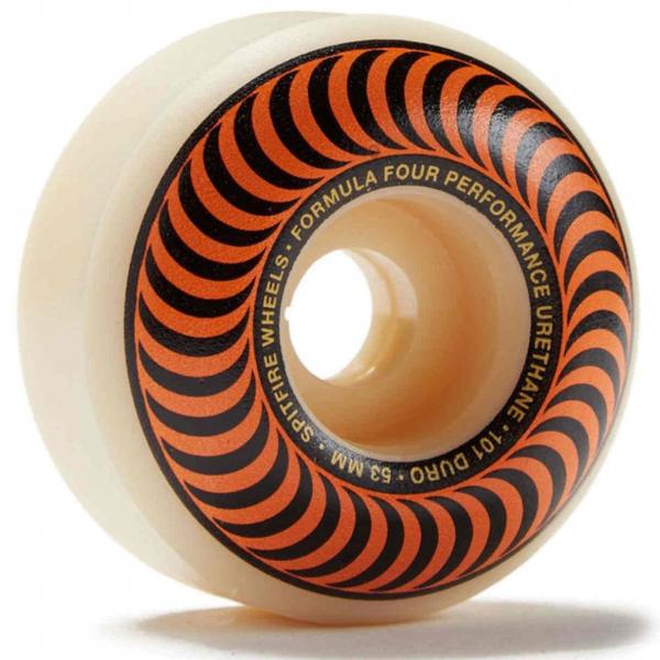 SPITFIRE WHEELS FORMULA FOUR CLASSIC 101DU 53MM ORANGE RUOTE SKATEBOARD