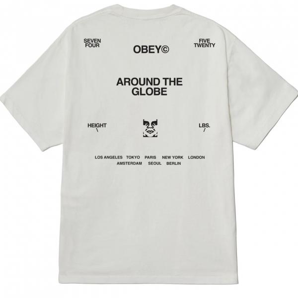 OBEY AROUND THE GLOBE PIGMENT T-SHIRT