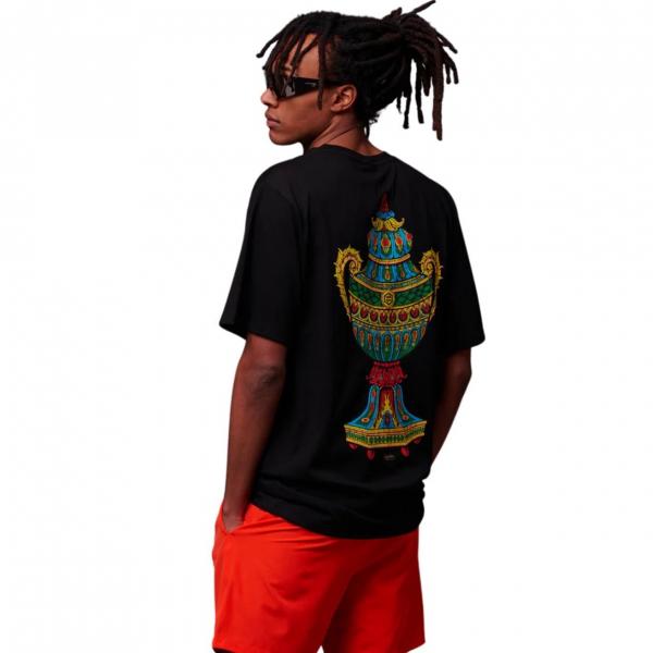 DOLLY NOIRE ASSO DI COPPE BLACK T-SHIRT
