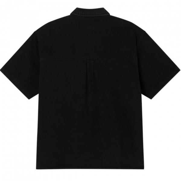 OBEY BIGWIG DENIM FADED BLACK CAMICIA 