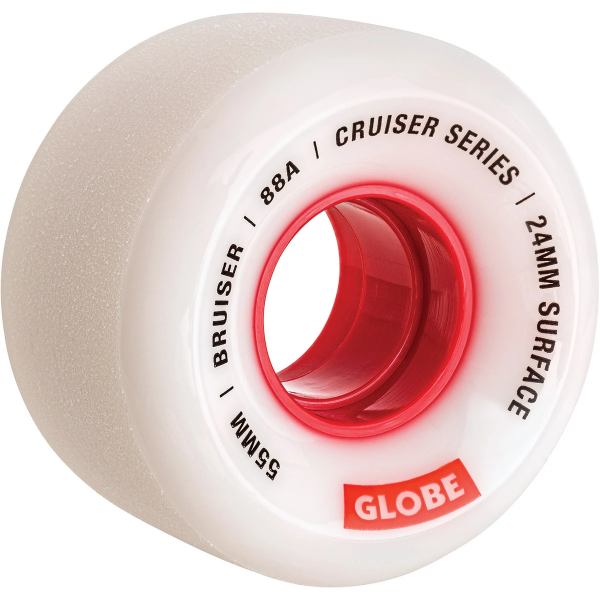 GLOBE BRUISER WHITE/RED 55mm 88A RUOTE