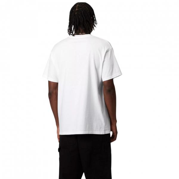 CARHARTT WIP S/S SCRIPT EMBROIDERY WHITE/ BLACK T-SHIRT