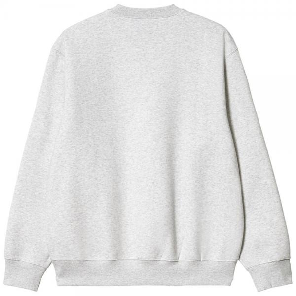 CARHARTT WIP SWEAT ASH HEATHER/ROCKET FELPA