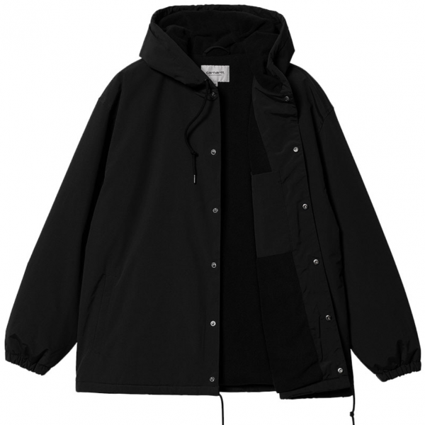 CARHARTT WIP HOODED COACH JACKET BLACK/WHITE 