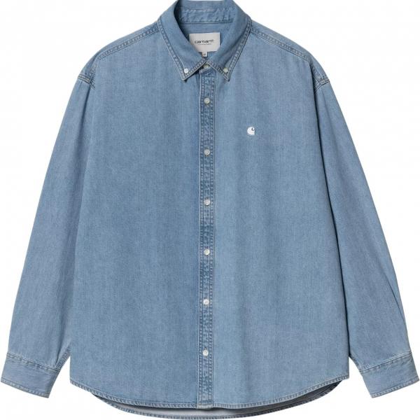 CARHARTT WIP L/S LUCAS SHIRT BLUE (BLEACHED)