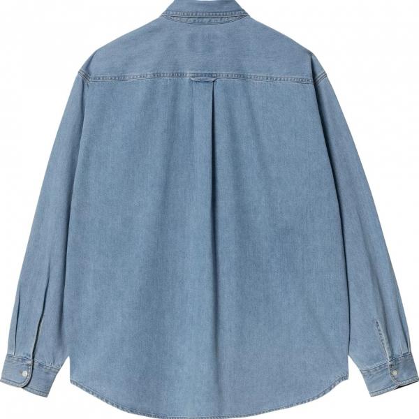 CARHARTT WIP L/S LUCAS SHIRT BLUE (BLEACHED)