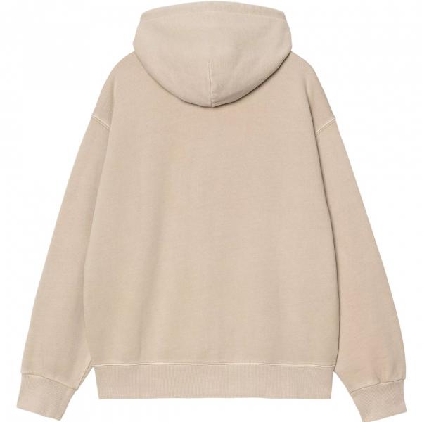 CARHARTT WIP HOODED NELSON JACKET FLEUR DE SEL (GARMENT DYED) 