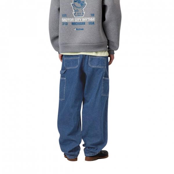 CARHARTT WIP SINGLE KNEE PANT BLUE (STONE WASHED HEARTH) 