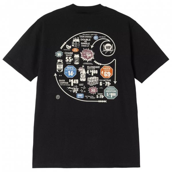 CARHARTT WIP S/S  CATALOGUE C LOGO BLACK T-SHIRT