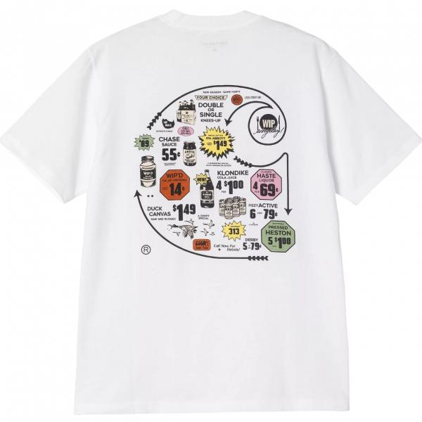 CARHARTT WIP S/S  CATALOGUE C LOGO WHITE T-SHIRT