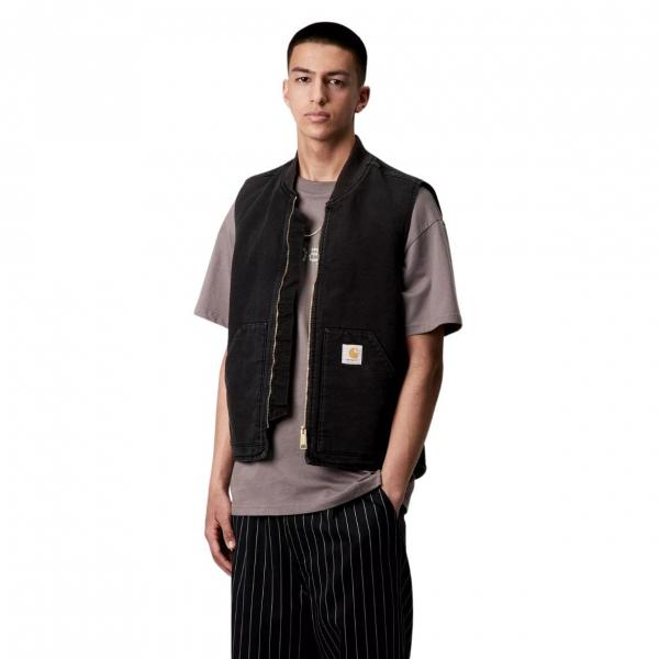 CARHARTT WIP CLASSIC VEST BLACK (STONE CANVAS)