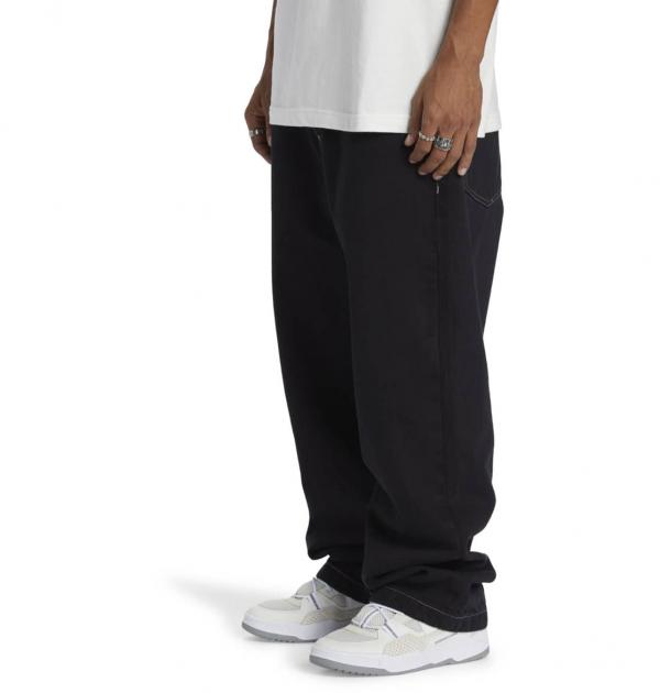 DC SHOES WORKER BAGGY DENIM PANT RAW BLACK