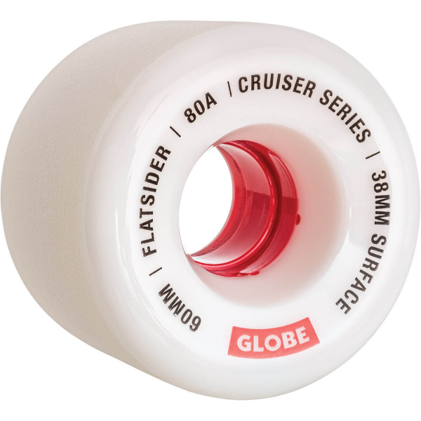 GLOBE FLATSIDER WHITE/RED 60mm 80A RUOTE 