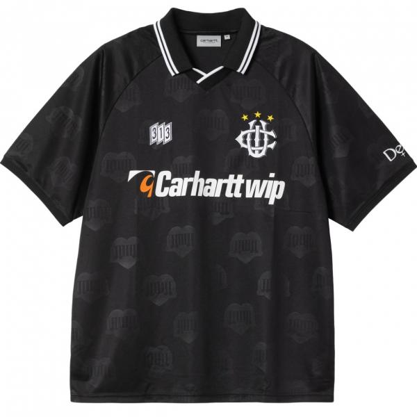 CARHARTT WIP S/S HARTT'S FOOTBALL HEART TRAIN JACQUARD BLACK T-SHIRT