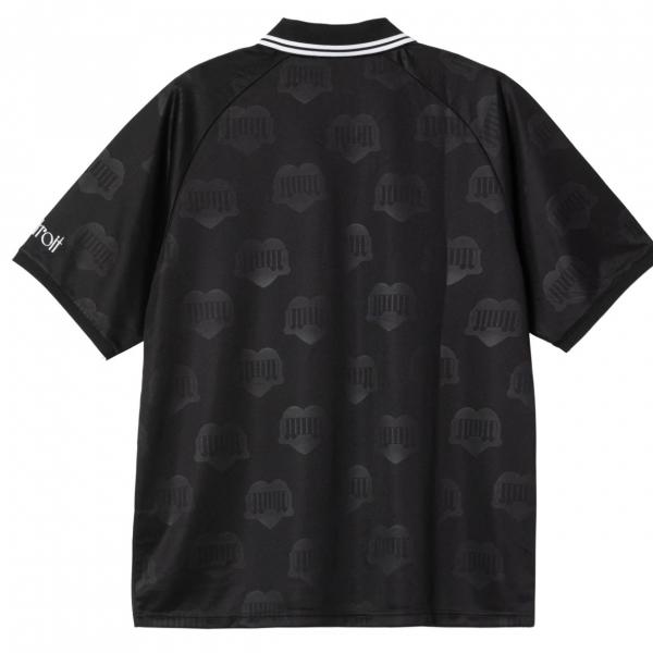 CARHARTT WIP S/S HARTT'S FOOTBALL HEART TRAIN JACQUARD BLACK T-SHIRT