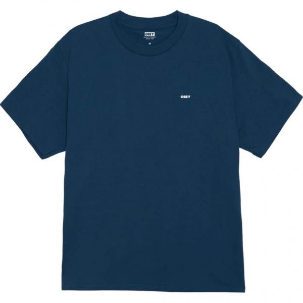 OBEY ICON STENCIL FLAME CLASSIC HARBOR BLUE T-SHIRT 
