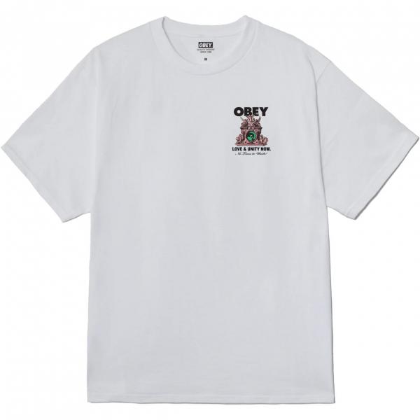OBEY LOVE & UNITY NOW CLASSIC WHITE T-SHIRT