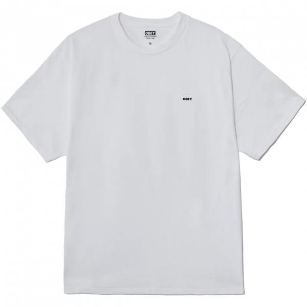 OBEY ICON STENCIL FLAME WHITE T-SHIRT 