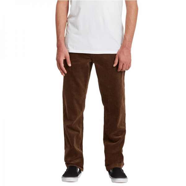 VOLCOM LOUIE LOPEZ TAPERED CORD DARK EARTH PANTALONI